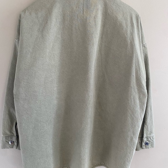 Light green Zara army jacket top - Picture 4 of 7